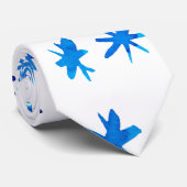 Waterverf sterren - blauw stropdas (Opgerold)