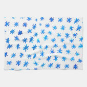 Waterverf sterren - blauw theedoek (Horizontaal)