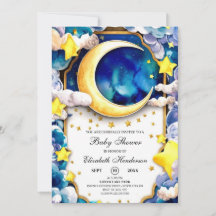 Waterverf Sterren Celestial Baby shower