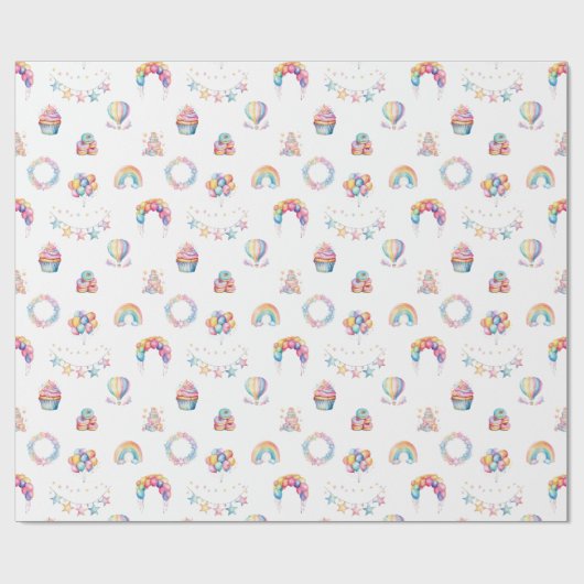 Waterverf Sterren & Feestartikelen Wrapping Paper  Cadeaupapier (Vlak)