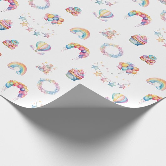 Waterverf Sterren & Feestartikelen Wrapping Paper  Cadeaupapier (Hoek)