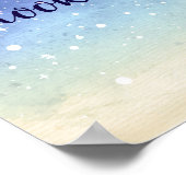 Waterverf sterren// Nooit stoppen met omhoog kijke Poster (Hoek)