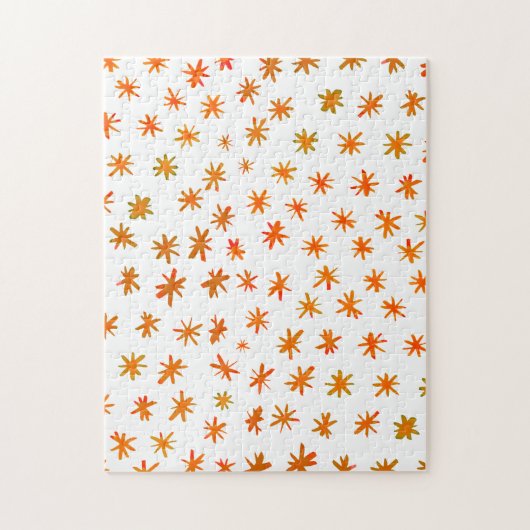 Waterverf sterren - oranje legpuzzel (Verticaal)