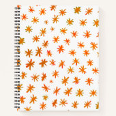 Waterverf sterren - oranje notitieboek (Voorkant)