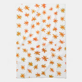 Waterverf sterren - oranje theedoek (Verticaal)