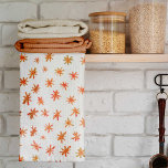 Waterverf sterren - oranje theedoek<br><div class="desc">Dit prachtige ontwerp is perfect voor het toevoegen van een speelse touch aan uw kerstdecor, accessoires en games. Met zijn abstracte charme zal dit patroon iedereen blij laten glimlachen. Het is een grillig en levendig gezicht dat de magie en het wonder van het vakantieseizoen vastlegt. Verhelder uw producten met deze...</div>