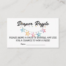 Waterverf Sterren Pennant Baby shower Luier Raffle