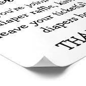 Waterverf Sterren Pennant Baby shower Luier Raffle Poster (Hoek)