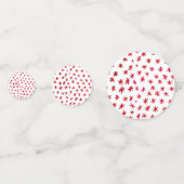 Waterverf sterren - rood confetti (Voorkanten)