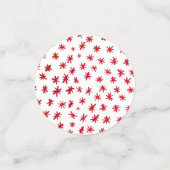 Waterverf sterren - rood confetti (Kleine voorkant)