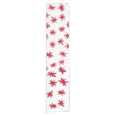 Waterverf sterren - rood korte tafelloper (Voorkant)