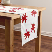 Waterverf sterren - rood korte tafelloper (Voorbeeld)