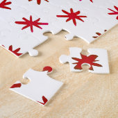 Waterverf sterren - rood legpuzzel (Zijkant)