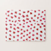 Waterverf sterren - rood legpuzzel (Horizontaal)