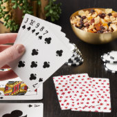 Waterverf sterren - rood pokerkaarten (Insitu)