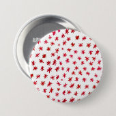 Waterverf sterren - rood ronde button 7,6 cm (Voorkant /achterkant)