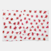 Waterverf sterren - rood theedoek (Horizontaal)