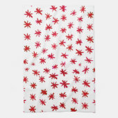Waterverf sterren - rood theedoek (Verticaal)