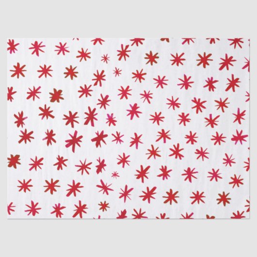 Waterverf sterren - rood tissuepapier (Voorkant)