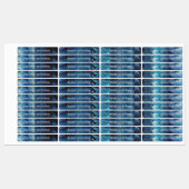 Waterverf Sterren Ruimte Blauw Galaxy Waterdicht Labels (Vel)