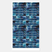 Waterverf Sterren Ruimte Blauw Galaxy Waterdicht Labels (Vel)