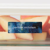 Waterverf Sterren Ruimte Blauw Galaxy Waterdicht Labels (Aangebracht)