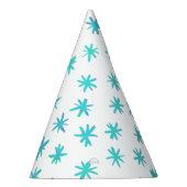 Waterverf sterren - turquoise feesthoedjes (Rechts)