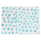 Waterverf sterren - turquoise groot cadeauzakje (Voorkant)