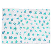 Waterverf sterren - turquoise groot cadeauzakje (Achterkant)