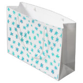 Waterverf sterren - turquoise groot cadeauzakje (Achterkant Gekanteld)