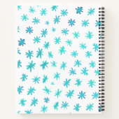 Waterverf sterren - turquoise notitieboek (Achterkant)