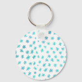 Waterverf sterren - turquoise sleutelhanger (Achterkant)