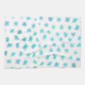 Waterverf sterren - turquoise theedoek (Horizontaal)
