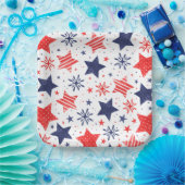 Waterverf sterren Vierde juli Papieren Bordje (Feest)