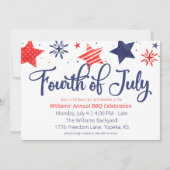 Waterverf sterren Vierde uitnodiging van juli (Voorkant)