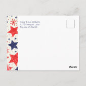 Waterverf sterren Vierde uitnodiging van juli (Achterkant)