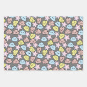 Waterverf Sterren & Wolkenpatroon Inpakpapier Vel (Voorkant 3)