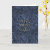 Waterverf sterrenhemel kaart (Gele Bloem)