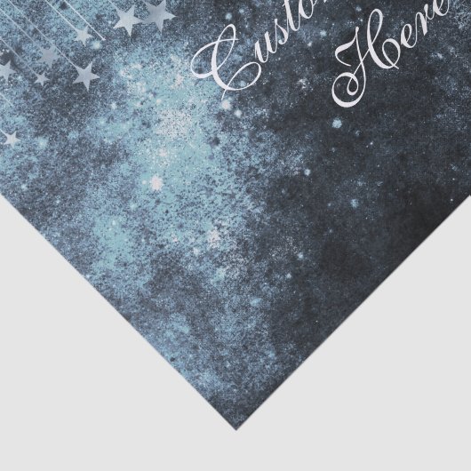 Waterverf Sterrennacht Celestial Custom Bruiloft Tissuepapier (Detail)