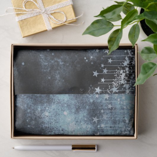 Waterverf Sterrennacht Celestial Custom Bruiloft Tissuepapier (Geschenk)