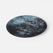 Waterverf Sterrennacht Celestial Wedding Monogram Papieren Bordje (Gekanteld)