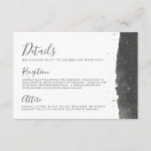 Waterverf Sterrennacht Details Hemelse bruiloft Informatiekaartje (Voorkant)