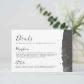 Waterverf Sterrennacht Details Hemelse bruiloft Informatiekaartje (Staand voorkant)