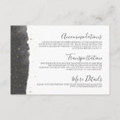 Waterverf Sterrennacht Details Hemelse bruiloft Informatiekaartje (Achterkant)