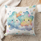 Waterverf Sterrennacht met wolken Kussen (Deken)