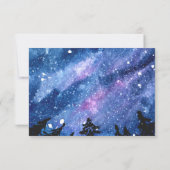 Waterverf Sterrennacht Sky RSVP Kaartje (Achterkant)