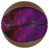 Waterverf sterrenstelsels paarse roze basketbal (Voorkant)
