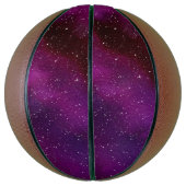Waterverf sterrenstelsels paarse roze basketbal (Verticaal)