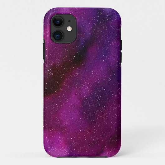 Waterverf sterrenstelsels paarse roze Case-Mate iPhone case (Achterkant)