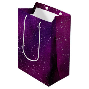 Waterverf sterrenstelsels paarse roze medium cadeauzakje